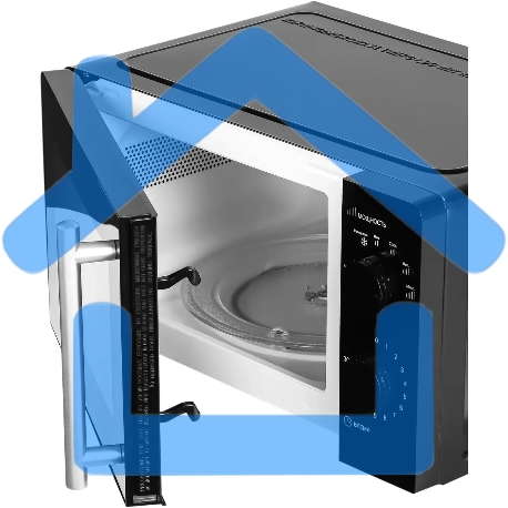 Микроволновая печь Galanz MOS-1706MB черный, 17 л, 700 Вт, переключатели - поворотный механизм-2