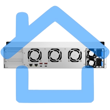 Сетевое хранилище SMB QNAP TS-873AeU-RP-4G NAS 8 HDD trays, 2x 2.5 GbE. 64-bit 4-core AMD V1500B 2,2 GHz, 4 Gb. RAM (1*4 Gb) up to 32Gb (2*16 Gb), 2 x M2 2280 (PCIe Gen3 x 1), 2xPSU W/o rail kit RAIL-B02-13