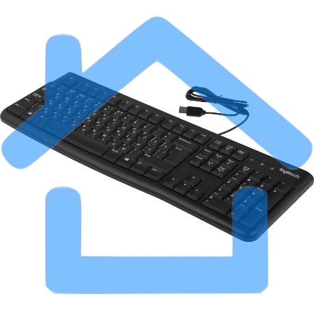 Клавиатура проводная Logitech K120 for business, USB черный-1