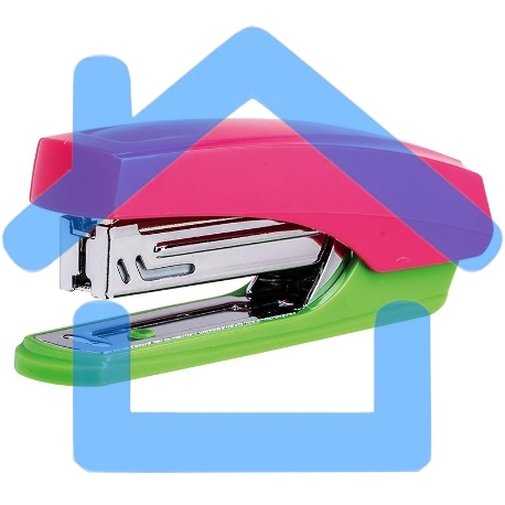 Степлер ручной Deli E0246 N10 (12 листов), ассорти, 50 скоб, коробка