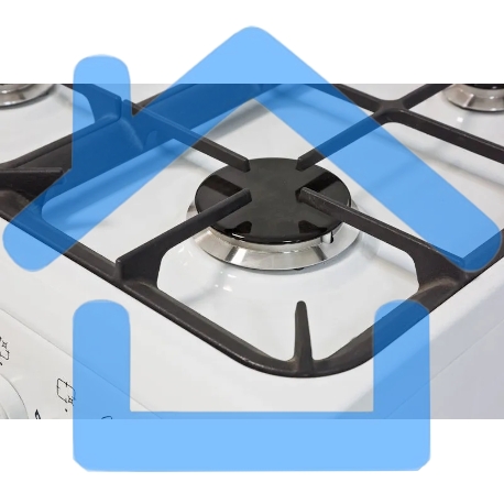 Плита газовая De Luxe 506040.01ГЭ КР белый, конфорок 4 шт, духовка 60 л, 50 см x 85 см x 60 см-1