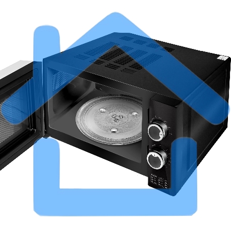 Микроволновая печь Centek CT-1570 черный, 23 л, 900 Вт, переключатели - поворотный механизм-4