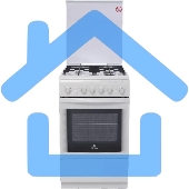 Плита газовая De Luxe 506040.01ГЭ КР белый, конфорок 4 шт, духовка 60 л, 50 см x 85 см x 60 см