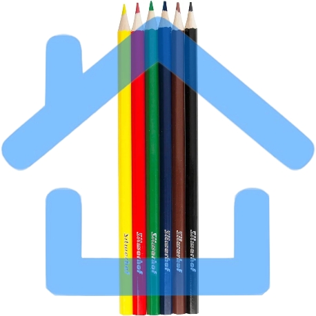 Карандаши цветные Silwerhof Монстрики 2.8мм, шестигранный профиль, дерево, ассорти, 6 цветов, коробка с европодвесом-2