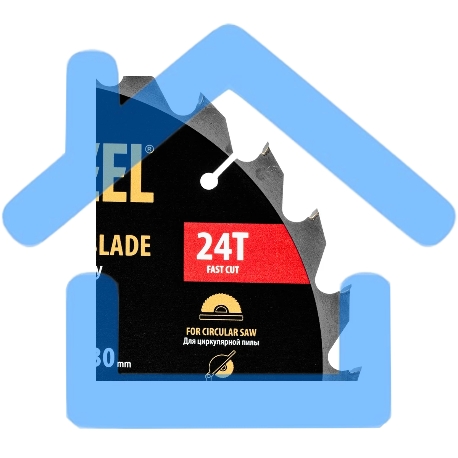 Пильный диск по дереву Denzel ф250 х 30 мм, 24 зубьев 733567-4
