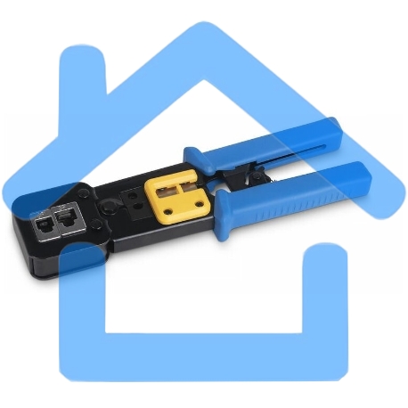 Инструмент обжимной Cabeus HT-376Z для коннекторов быстрой установки RJ-45 (8р8с), RJ-11/12 (6р6с, 6р4с, 6р2с), профессиональный, с храповым механизмом