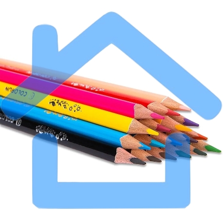 Карандаши цветные Deli EC00310 ColoRun, тополь, 18 цветов, коробка с европодвесом-1