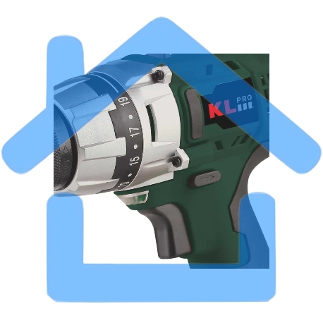 Профессиональный ударный шуруповерт KLPRO KLDM18-00 (18В, без ЗУ и АКБ, 40Нм, 2 скорости, 16-ступений к/м, подсветка,в кейсе)-3