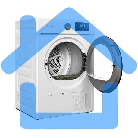 Сушильная машина Kuppersberg DM 593 W, High-Tech, загрузка 8 кг, 15 программ, тепловой насос, электронное кнопочное управление, корзина для сушки, блокировка от детей, энергоэффективность А++, цвет белый-2