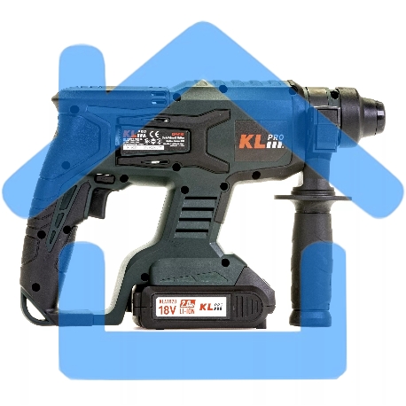Профессиональный бесщеточный перфоратор аккумуляторный KLPRO KLPM18B-20 (18В, Li-ion-2шт, 2.0А·ч, 1,7Дж, SDS-plus, З/У,сумка)-13