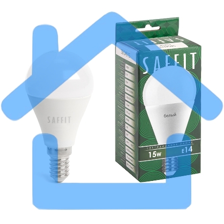 Лампа светодиодная SAFFIT SBC3715 LED 15вт Е14 белый матовый шар