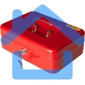 Ящик для денег Silwerhof 90x250x180 красный сталь