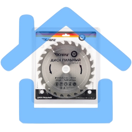 Диск пильный 210 мм х 24 зуб х 30 мм Kranz-2
