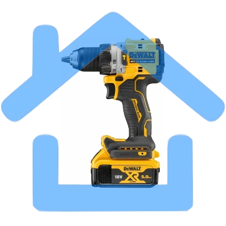 Дрель-шуруповерт DeWalt DCD805P2T-QW, Аккумуляторная, 18В, 2 АКБ, Кейс-7