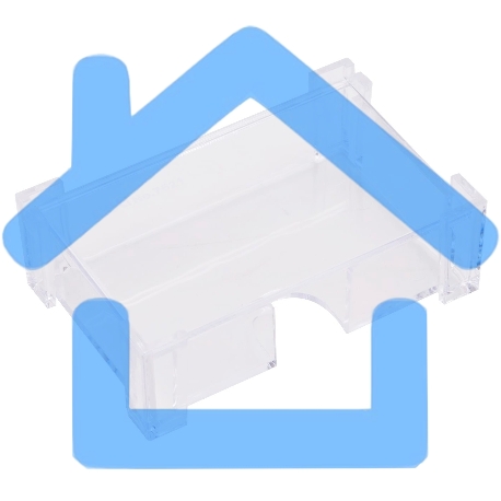 Подставка Deli E7621 для визиток 103х68х34мм, прозрачный-1