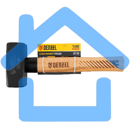 Кувалда Denzel 1500 г, кованая головка, буковая рукоятка-1
