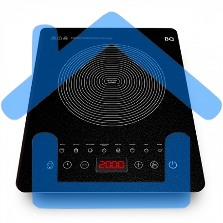 Электрическая плитка BQ HP106B черный, Мощность:2000 Вт