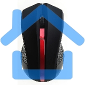 Мышь беспроводная Oklick 615MW черный/красный, 1000 dpi, радиоканал, USB, кнопки - 3