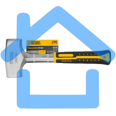 Кувалда Denzel 2 кг, цельнометаллическая, двухкомпонентная рукоятка-5