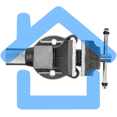 Тиски слесарные Denzel BVH-100 100 мм, поворотные, стальная направляющая, с наковальней-7