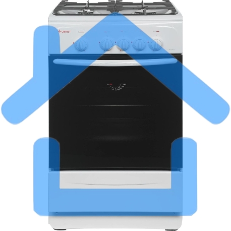 Плита газовая Gefest CG 50М02 К73 белый, конфорок 4 шт, духовка 42 л, 50 см x 85 см x 53 см