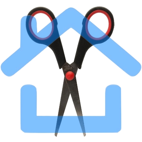 Ножницы Buro Smart универсальные, 140мм, ручки с резиновой вставкой-1