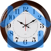 Часы настенные аналоговые Бюрократ WALLC-R85P D35см коричневый/белый