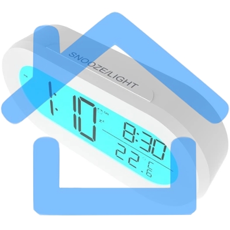 Часы-будильник RITMIX CAT-110 White-2