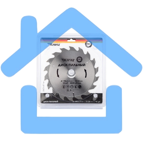 Диск пильный 190 мм х 18 зуб х 30/20 мм Kranz-2