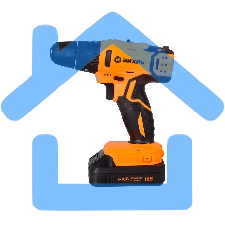 Дрель-шуруповерт Вихрь ДА-18Л-2кУ 72/14/17, Аккумуляторная, 18В, Ударная-9