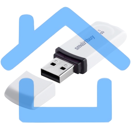 Флешка USB Smartbuy USB 2.0 8Gb Smartbuy Paean White-1