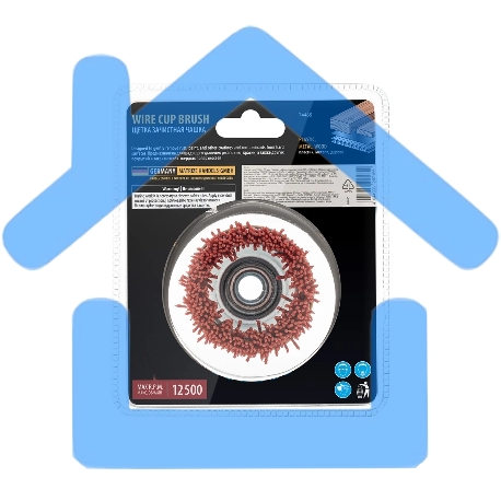 Щетка для УШМ Denzel 75 мм, чашка, нейлоновая щетина, М14-3