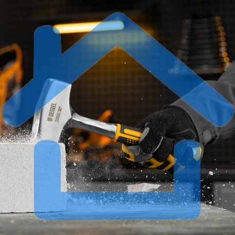 Кувалда Denzel 2 кг, цельнометаллическая, двухкомпонентная рукоятка-9