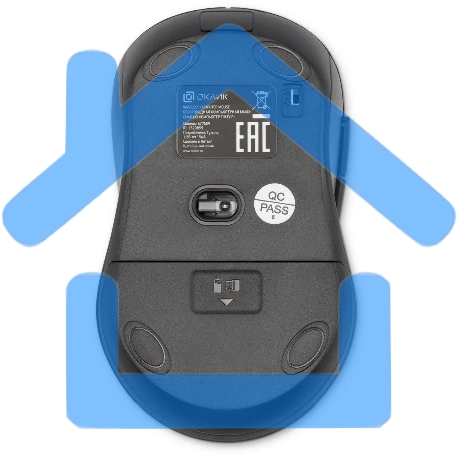 Мышь беспроводная Oklick 677MW черный, 1600 dpi, радиоканал, USB, кнопки - 6-4