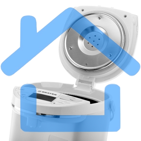 Термопот BRAYER 1091BR-WH, 1450 Вт, 5,5 л, 2 спос.подач.воды, LCD-дисп, поддерж.темпер,блокировка