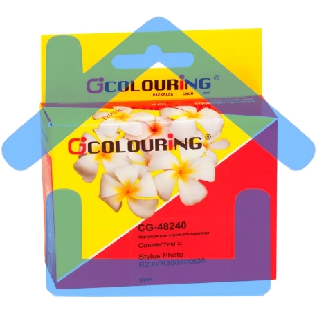Картридж струйный Colouring CG-48240 Cyan водный для принтеров Epson Stylus Photo R200/R300/RX500