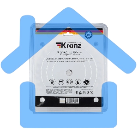 Диск пильный 184 мм х 30 зуб х 20/16 мм Kranz-2