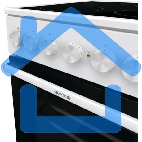 Плита электрическая Gorenje GEC5B41WG белый, конфорок 4 электрических, духовка 62 л, 50 см x 85 см x 59.4 см-1