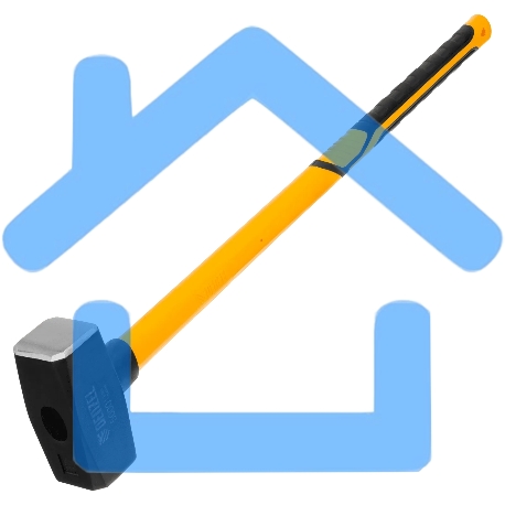 Кувалда Denzel 5000 г, кованая, фибергласовая рукоятка c TPR покрытием, 880 мм