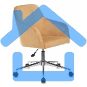 Кресло компьютерное Бюрократ CH-380SL янтарный Italia 9, крестовина металл хром