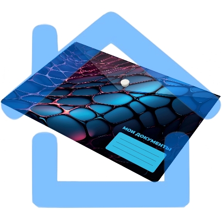 Конверт на кнопке Silwerhof Web A5 непрозрачный пластик 0.25мм-2