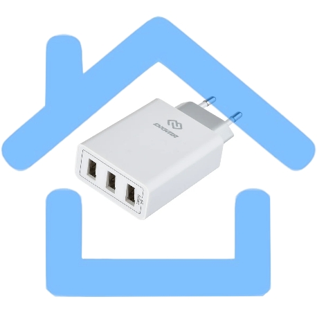 Сетевое зарядное устройство Digma DGWC-3U-5A-WG 5A универсальное белый-4