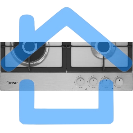 Встраиваемая газовая панель Indesit THPM 642 W/IX/I, нержавеющая сталь-1