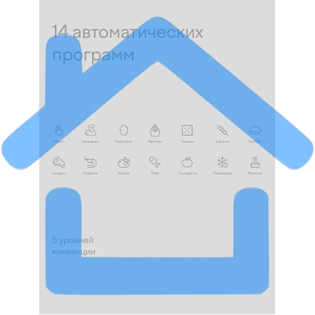 Аэрогриль Tuvio TAF01, 6,5 л с 14 автопрограммами, 2 уровнями и таймером, белый-9