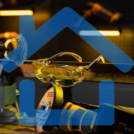 Очки защитные открытые Denzel поликарбонатные, увеличенная желтая линза, регулируемые дужки-7