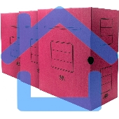 Короб архивный Silwerhof 1914769 микрогофрокартон корешок 150мм, красный (упаковка: 3шт)