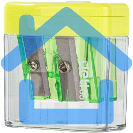 Точилка для карандашей ручная Deli E0576, 2 отверстия, пластик, ассорти-4