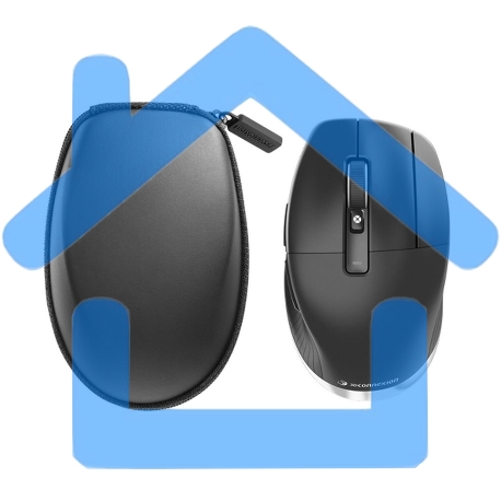 Мышь беспроводная/проводная 3Dconnexion CadMouse Pro Wireless, RTL, Right hand (341450) (3DX-700116) черный, 7200 dpi, радиоканал, Bluetooth, USB, кнопки - 7-3