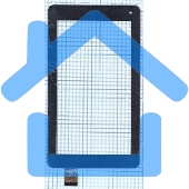 Сенсорное стекло (тачскрин) HK70DR2489-V02, черное