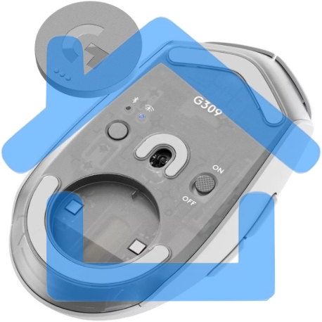 Мышь беспроводная Logitech G309 Lightspeed белый, 25600 dpi, радиоканал, Bluetooth, USB, кнопки - 6-1